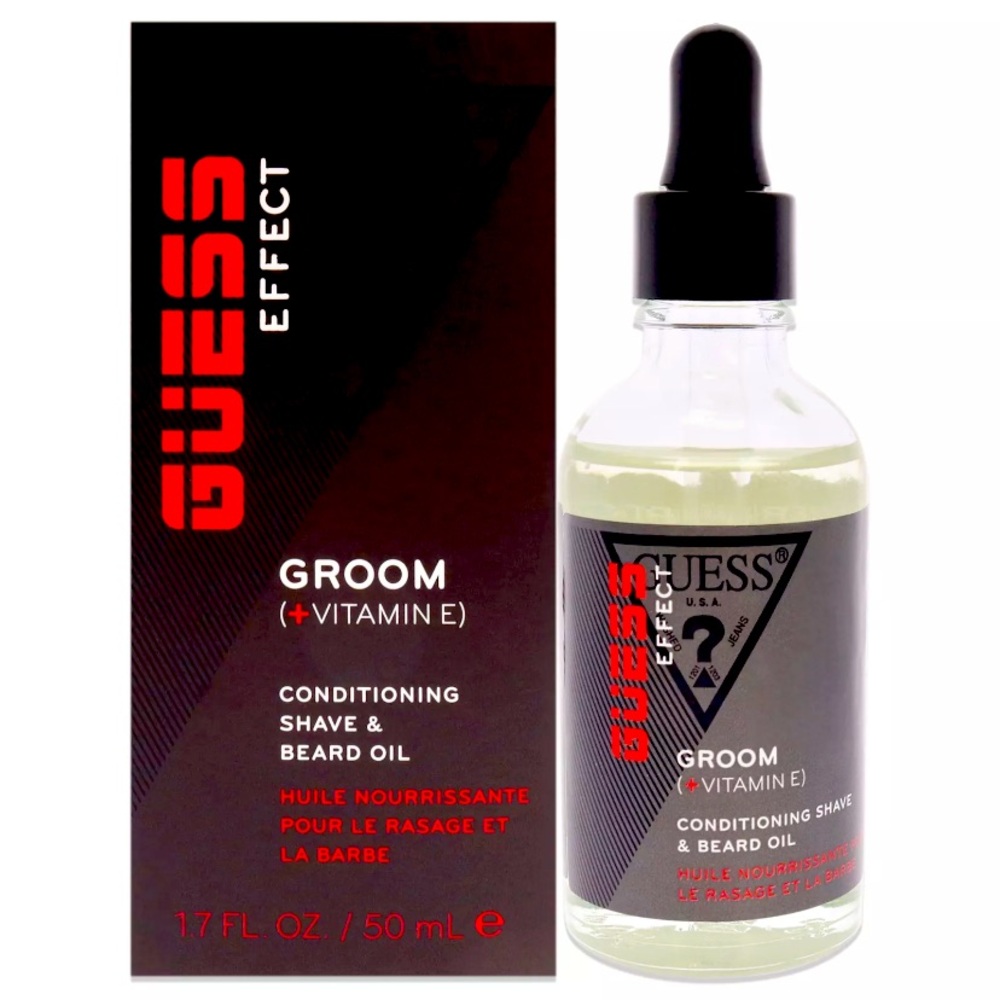 Guess Effect Groom Conditioning Shave and Beard Oil by Guess 1.7 oz 50 ml Oil.